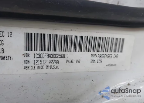 2013 Dodge Dart Sxt from USA, damaged, VIN 1C3CDFBA3DD256811